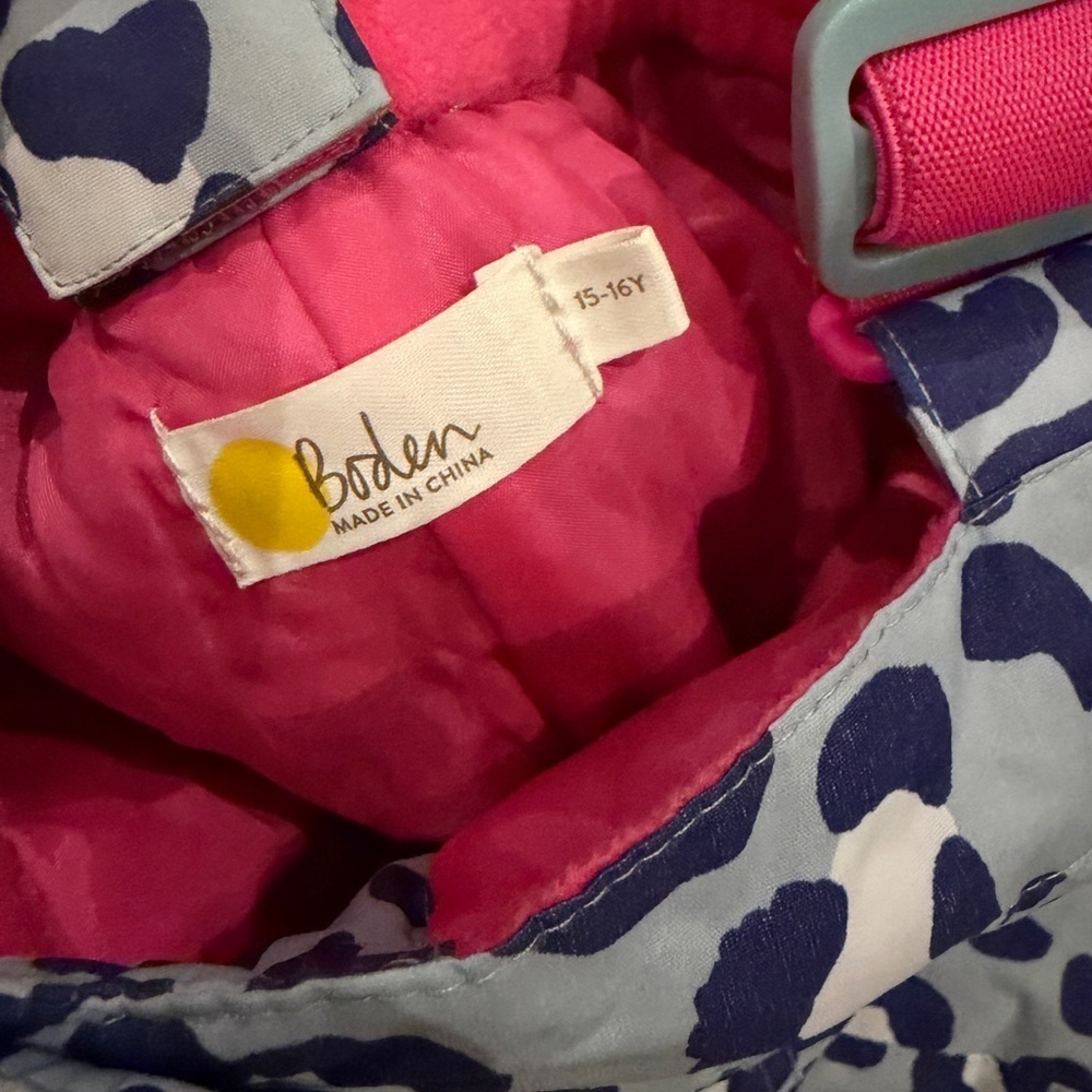 Boden Girls 15-16Y Snow Pants Leopard Print Pink Adjustable Straps Winter Ski*Q6 - Picture 7 of 7